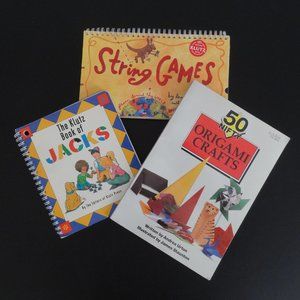 Lot of 3 ~ STRING GAMES ~ JACKS ~ ORIGAMI ~ Book